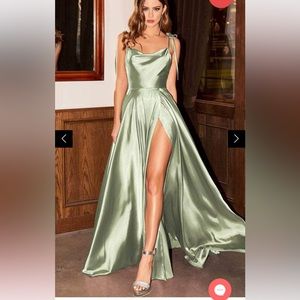 Cinderella Divine Sage Green Bridesmaids Dress